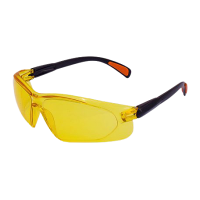 عینک ایمنی توتاص با دسته ضد لغزش مدل AT113 لنز زرد